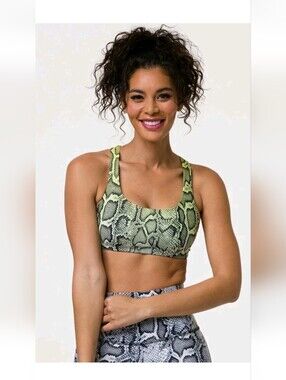 EUC Anaconda ONZIE Set - Mudra Sports Bra Top + Hi-Rise Leggings S/M Snake Print